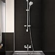 HANSGROHE - Pack mitigeur baignoire mécanique Logis + Ensemble de douche Crometta 2 jets blanc/chromé - vignette