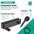 HANSGROHE - Pack mitigeur bain douche thermostatique ShowerTablet Select + Flexible Designflex + Douchette Pulsify 3 jets Noir mat - vignette