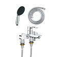 GROHE - Mitigeur baignoire mécanique Start Loop avec colonnettes Idro'Flex + Douchette 2 jets Start + Flexible - vignette