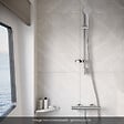 HANSGROHE - Pack mitigeur douche thermostatique Ecostat Comfort chromé + Ensemble de douche Crometta 2 jets blanc/chromé - vignette