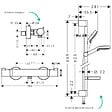 HANSGROHE - Pack mitigeur douche thermostatique Ecostat Comfort chromé + Ensemble de douche Crometta 2 jets blanc/chromé - vignette