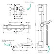 HANSGROHE - Pack mitigeur douche thermostatique Ecostat Comfort + Barre Unica + flexible + Pommeau Raindance 3 jets noir mat - vignette
