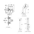 GROHE - Pack mitigeur douche mécanique StartLoop + Douchette Vitalio Comfort 110 + Barre Quickflix Vitalio Smartactive + Flexible - vignette