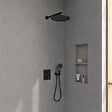 VILLEROY ET BOCH - Bras mural pour douche de tête  Universal rond Noir mat - vignette