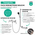HANSGROHE - Mitigeur thermostatique Ecostat Comfort Care + Barre PMR Unica droite + Pommeau Pulsify Select 3 jets + Flexible Isiflex - vignette