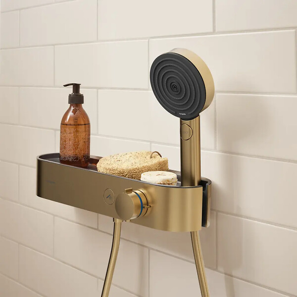 HANSGROHE - Mitigeur douche thermostatique ShowerTablet Select 400 Bronze brossé - large