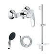 GROHE - Pack mitigeur douche monocommande BauLoop + Douchette Vitalio Start 110 + Barre Quickflix Vitalio Smartactive + Flexible - vignette