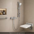 HANSGROHE - Pack mitigeur douche thermostatique Ecostat Comfort Care chromé + Ensemble de douche Crometta 2 jets blanc/chromé - vignette