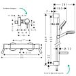 HANSGROHE - Pack mitigeur douche thermostatique Ecostat Comfort Care chromé + Ensemble de douche Crometta 2 jets blanc/chromé - vignette