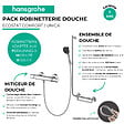 HANSGROHE - Mitigeur thermostatique Ecostat Comfort + Barre PMR Unica droite + Pommeau Pulsify Select 3 jets + Flexible Isiflex - vignette