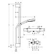 HANSGROHE - Pack mitigeur douche thermostatique Ecostat Comfort chromé + Ensemble de douche Crometta 2 jets blanc/chromé - vignette