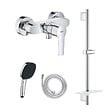 GROHE - Pack mitigeur douche mécanique Start + Douchette Vitalio Comfort 110 + Barre Quickflix Vitalio Smartactive + Flexible - vignette