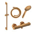 DURAVIT - Pack mitigeur douche thermostatique 1000 + Barre 90 cm + Pommeau 3 jets + Flexible 160 cm Bronze brossé - vignette