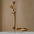 DURAVIT - Pack mitigeur douche thermostatique 1000 + Barre 90 cm + Pommeau 3 jets + Flexible 160 cm Bronze brossé - vignette