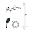 GROHE - Pack mitigeur douche thermostatique Quickfix Precision Flow + Douchette Vitalio Comfort 110 + Barre Quickfix + Flexible - vignette