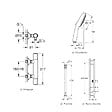 GROHE - Pack mitigeur douche thermostatique Quickfix Precision Flow + Douchette Vitalio Comfort 110 + Barre Quickfix + Flexible - vignette