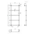 OTITEC - Sèche-serviettes eau chaude 120x53cm Laiton PVD - ROMEO - vignette