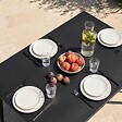 OVIALA - Table de jardin en acier 120 x 70 cm 6 places noir - Palavas - vignette