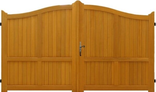 GD MENUISERIES - Portail En Bois Plein L3,50m x H1,60/1,80 (sans quincaillerie) - large