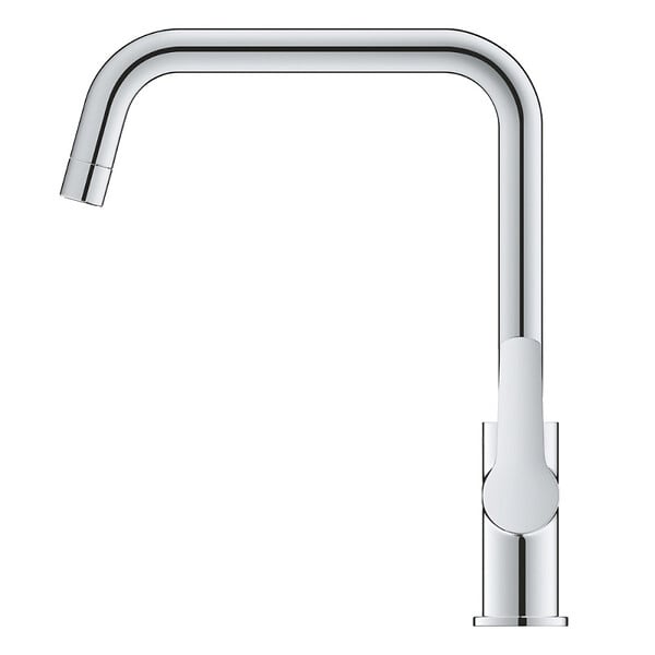 SWISS AQUA TECHNOLOGIES - 76x44 cm évier avec égouttoir réversible en Granite, à encastrer, noir + mitigeur lavabo/cuisine Grohe Start (SATSE3BG304) - large