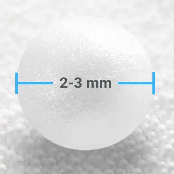 LIVEA - Billes de polystyrène 50 L anti-feu pour remplissage de pouf, fauteuil poire, coussin, peluche et mobilier (PERLEEPS50) - large
