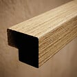 SWISS AQUA TECHNOLOGIES - Barre d'extrémité MDF 120 cm pour panneaux acoustiques intérieurs SATAKUPANNON612, décor chêne blanc (SATAKUPANWOTKL12) - vignette