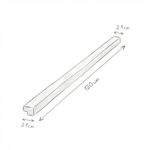 SWISS AQUA TECHNOLOGIES - Barre d'extrémité MDF 120 cm pour panneaux acoustiques intérieurs SATAKUPANNON612, décor chêne naturel (SATAKUPANNONKL12) - large