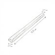 SWISS AQUA TECHNOLOGIES - Barre d'extrémité MDF 120 cm pour panneaux acoustiques intérieurs SATAKUPANNON612, décor chêne naturel (SATAKUPANNONKL12) - vignette