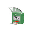 SEWOSY - Sewosy Déclencheur manuel vert 2 contacts et buzzer/LED. Réaliser en ABS. Contact NO/NC libre de potentiel. Texte en Français. - vignette