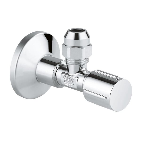 GROHE - Robinet d'angle GROHE 1/2"x3/8" avec capuchon, chrome (22045000) - large