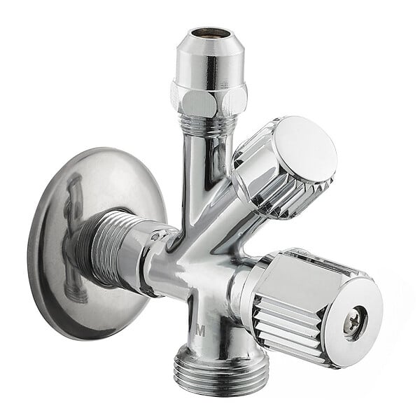 SIKO - Robinet Cerf-volant combiné - valve de machine à laver 1 / 2x3 / 8x3 / 4 (ET551L) - large