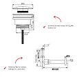 WIRQUIN - Bonde lavabo universelle vis centrale Quick clac Laiton/Chromé + Siphon lavabo Linéis Mini Laiton/Chromé - vignette