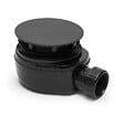 OPTIMA - Siphon pour receveur de douche, diamètre 90 mm, noir mat (ESLIMCR90BL) - vignette