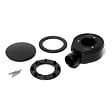 OPTIMA - Siphon pour receveur de douche, diamètre 90 mm, noir mat (ESLIMCR90BL) - vignette