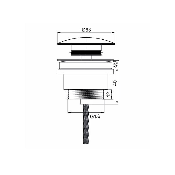 WIRQUIN - Bonde universelle laiton doré brossé mat pour lavabo vasque avec ou sans trop plein - large