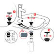 WIRQUIN - Bonde universelle laiton doré brossé mat pour lavabo vasque avec ou sans trop plein - vignette