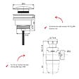 WIRQUIN - Bonde lavabo universelle vis centrale Quick clac Laiton/Chromé + Siphon lavabo D32 Neo - vignette