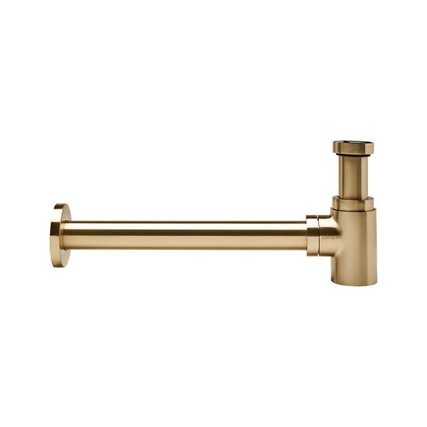 WIRQUIN - Siphon de lavabo en laiton doré brossé d32 - large