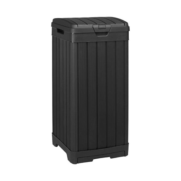 KETER - Keter Baltimore poubelle extérieure 125 L + éclairage extérieur LED inclus (236997-WO744) - large
