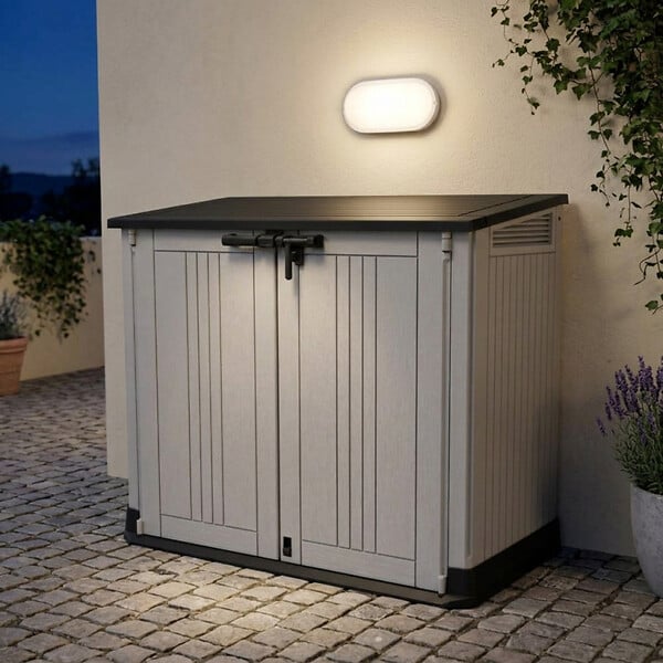 KETER - Keter Store It Out Midi coffre extérieur 880 L + éclairage extérieur LED inclus (249442-WO744) - large