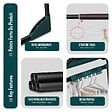 VOUNOT - Etendoir a linge telescopique pliable extensible ailes hautes 284x55x122cm metal noir - vignette