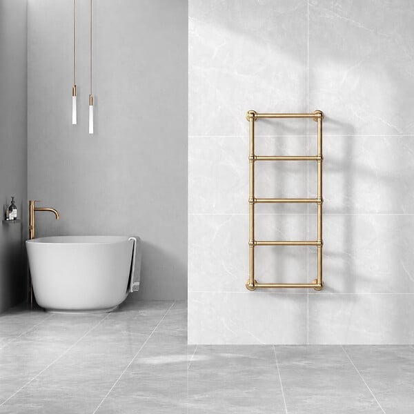 OTITEC - Sèche-serviettes électrique 120x53cm - 800W - Laiton PVD - ROMEO - large