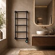 OTITEC - Sèche-serviettes électrique 120x53cm - 300W - Noir - ROMEO - vignette