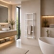 OTITEC - Sèche-serviettes électrique 120x53cm - 500W - Blanc - ROMEO - vignette