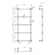 OTITEC - Sèche-serviettes électrique 120x53cm - 300W - Doré - ROMEO - vignette
