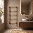 OTITEC - Sèche-serviettes électrique 120x53cm - 800W - Doré - ROMEO - vignette