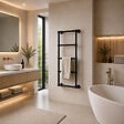 OTITEC - Sèche-serviettes électrique 120x53cm - 500W - Noir - ROMEO - vignette