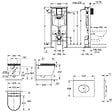 GROHE - Pack WC suspendu sans bride Start Round Ceramic + Abattant frein de chute + Bâti support autoportant + Plaque de commande chromé - vignette