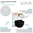 VITRA - Pack WC suspendu VitrA Sento noir + bâti autoportant V-Fix Core + Plaque Round chromé - vignette