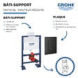 GROHE - Bâti-support hauteur réduite Rapid SL avec plaque commande Even noir mat - vignette